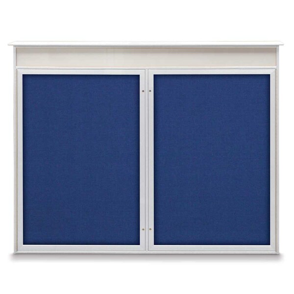 United Visual Products Single Door Enclosed Indoor Letterboard UV1124SD4824-BLACK-WHITE - main